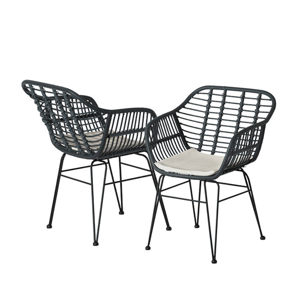 Gardeon Outdoor Furniture Lounge Setting 3-Piece Bistro Set Table Chairs Patio Gardeon