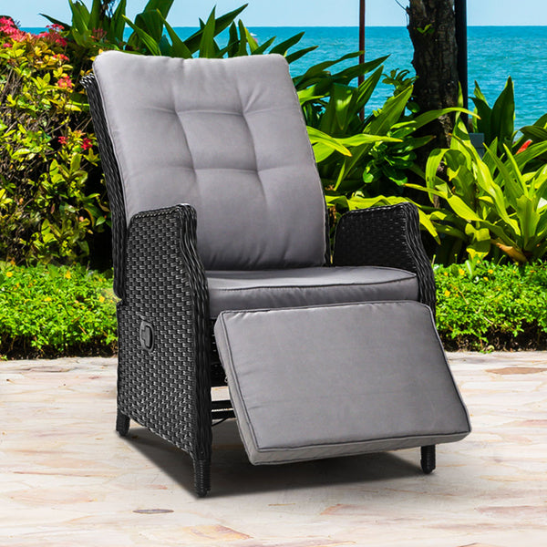 Gardeon Recliner Chair Sun lounge Setting Outdoor Furniture Patio Wicker Sofa freeshipping - Awezingly