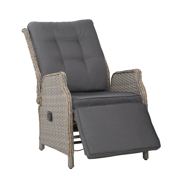 Gardeon Sun lounge Setting Recliner Chair Outdoor Furniture Patio Wicker Sofa freeshipping - Awezingly