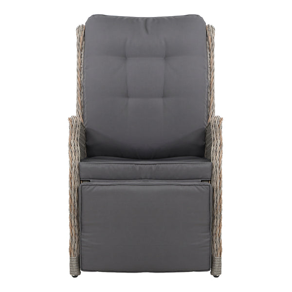 Gardeon Sun lounge Setting Recliner Chair Outdoor Furniture Patio Wicker Sofa freeshipping - Awezingly