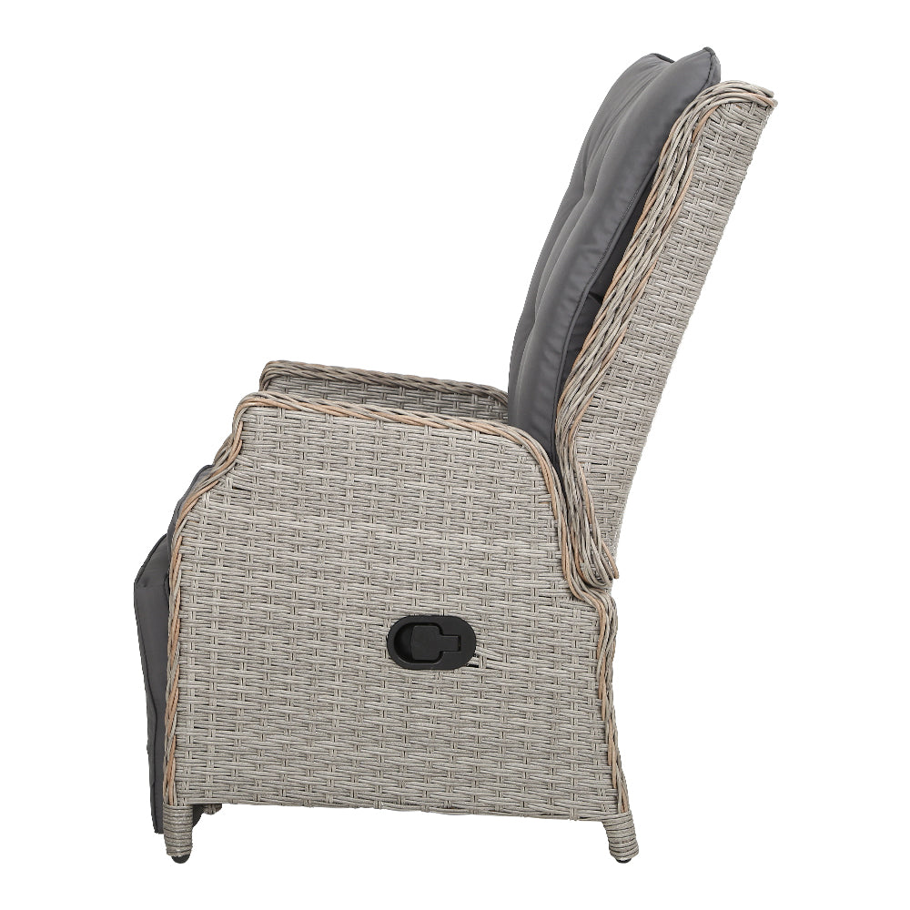 Gardeon Sun lounge Setting Recliner Chair Outdoor Furniture Patio Wicker Sofa freeshipping - Awezingly