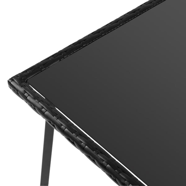 Gardeon 3 Piece Outdoor Chair Rocking Set - Black freeshipping - Awezingly