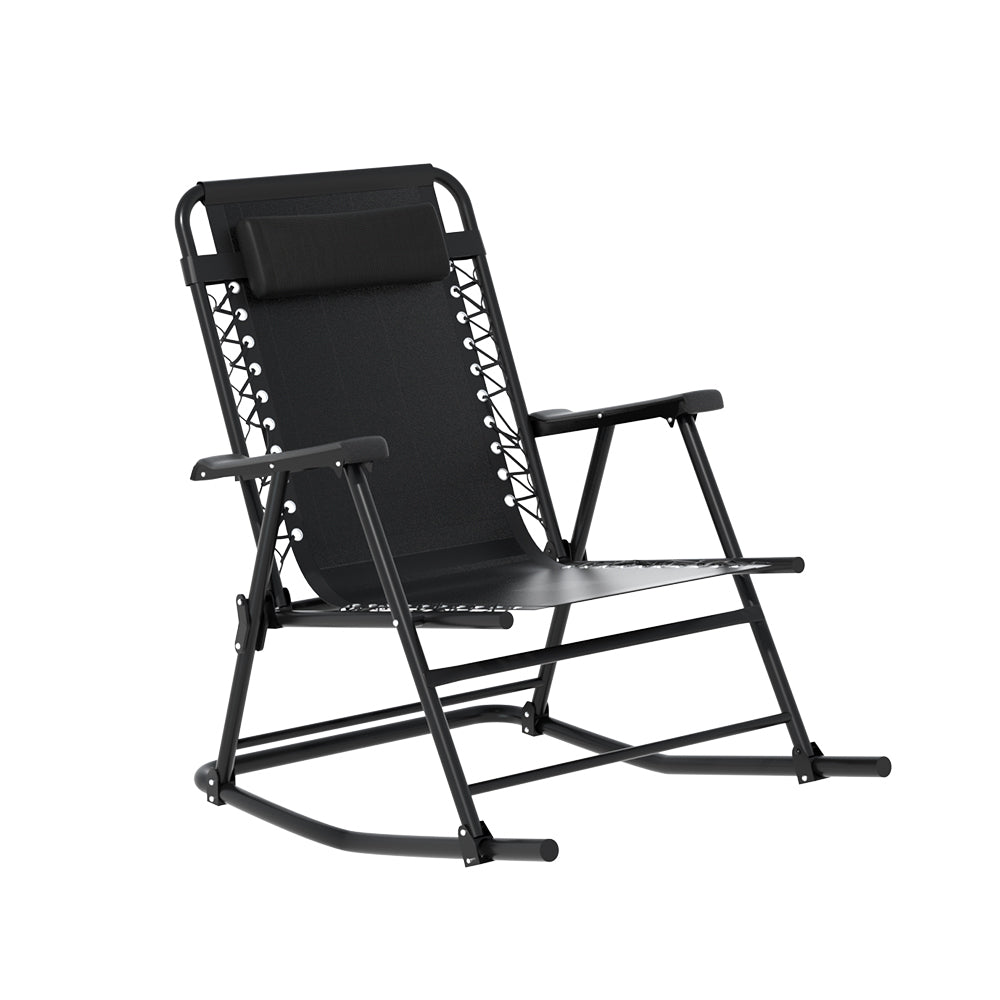 Gardeon Outdoor Rocking Chair Folding Reclining Recliner Patio Furniture Garden Gardeon