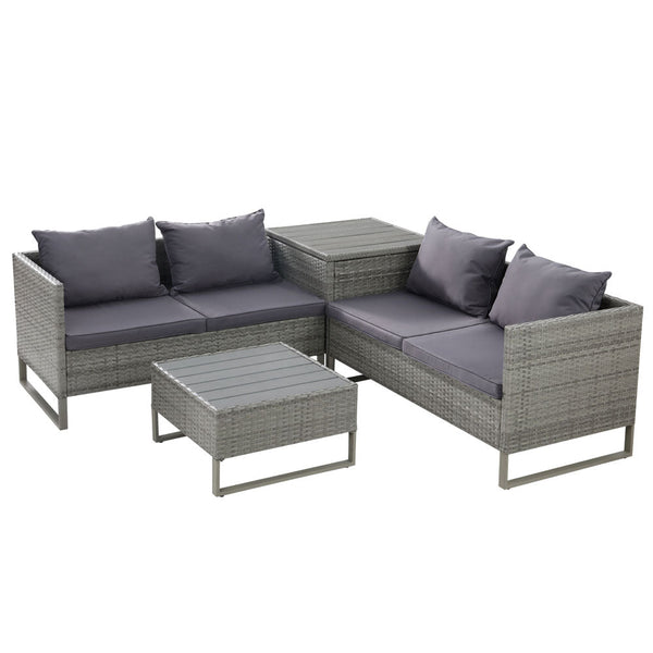 Gardeon Outdoor Sofa Furniture Garden Couch Lounge Set Patio Wicker Table Chairs Gardeon