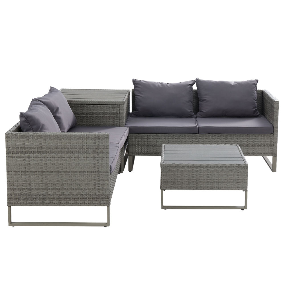 Gardeon Outdoor Sofa Furniture Garden Couch Lounge Set Patio Wicker Table Chairs Gardeon