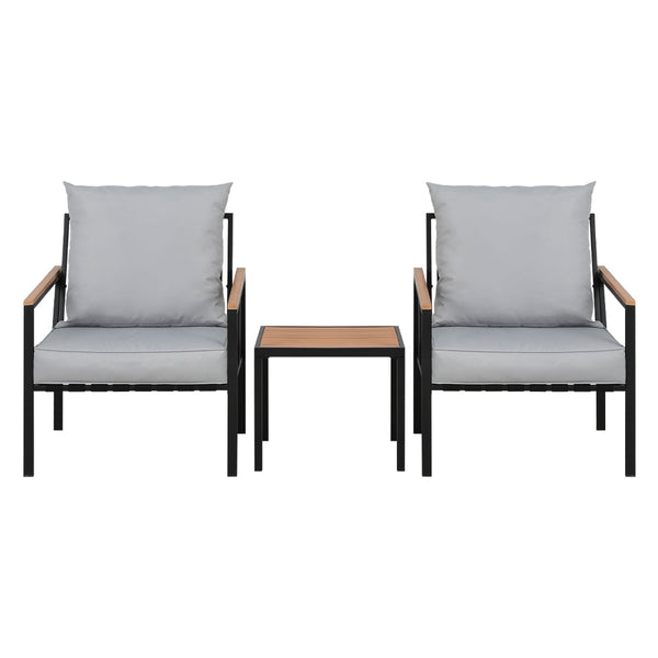 Gardeon Outdoor Furniture 3pcs Lounge Setting Bistro Set Chairs Table Patio Gardeon