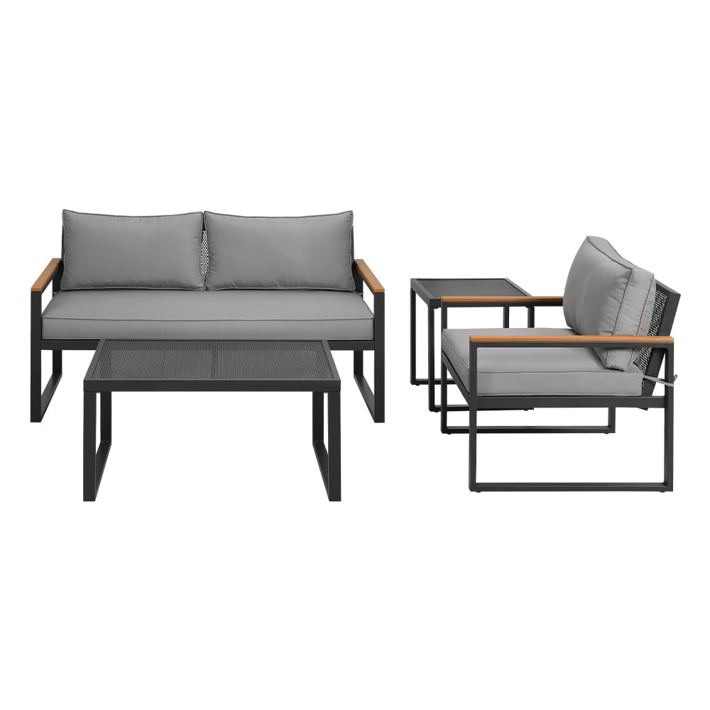 Gardeon Outdoor Sofa Set 3-Seater Corner Modular Lounge Setting Steel Gardeon