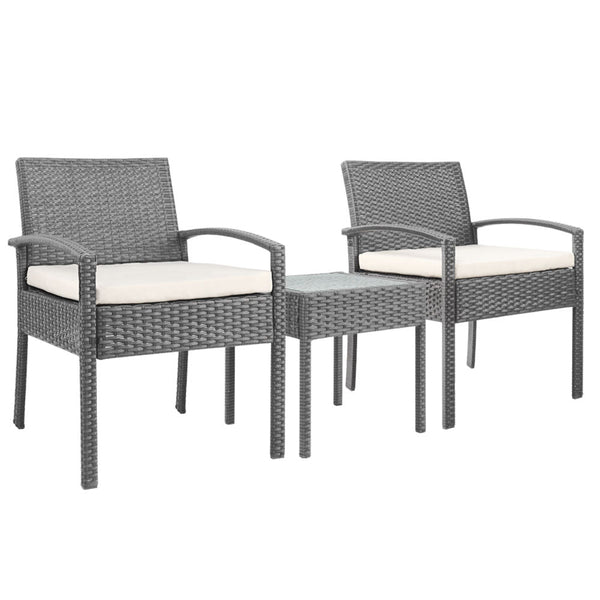 Gardeon 3-piece Outdoor Set - Grey Gardeon