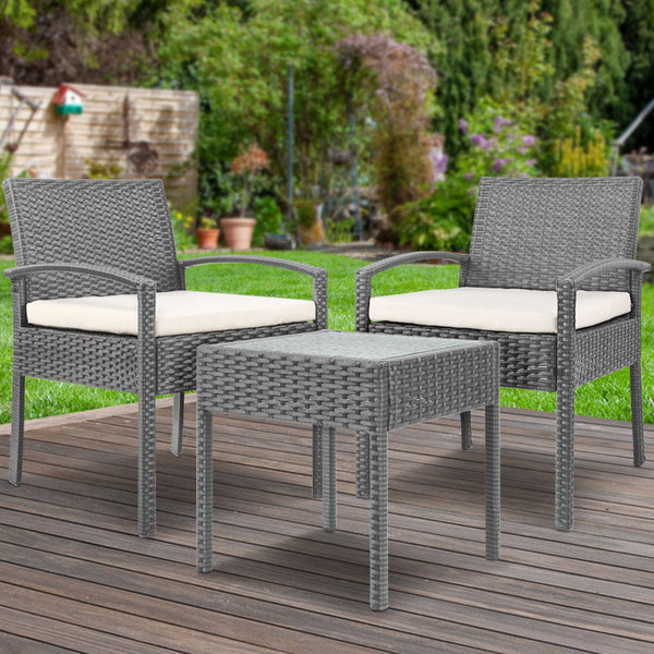 Gardeon 3-piece Outdoor Set - Grey Gardeon