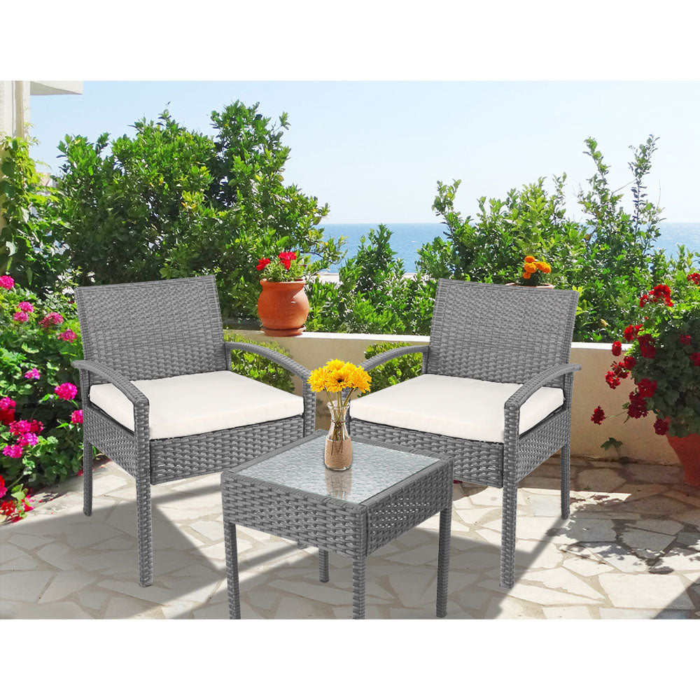 Gardeon 3-piece Outdoor Set - Grey Gardeon