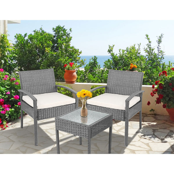 Gardeon 3-piece Outdoor Set - Grey Gardeon