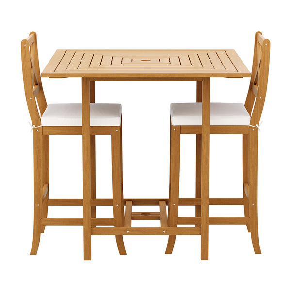 Gardeon Outdoor Bar Table 6 Chairs Stools Set Patio Dining Furniture Acacia Wood Gardeon