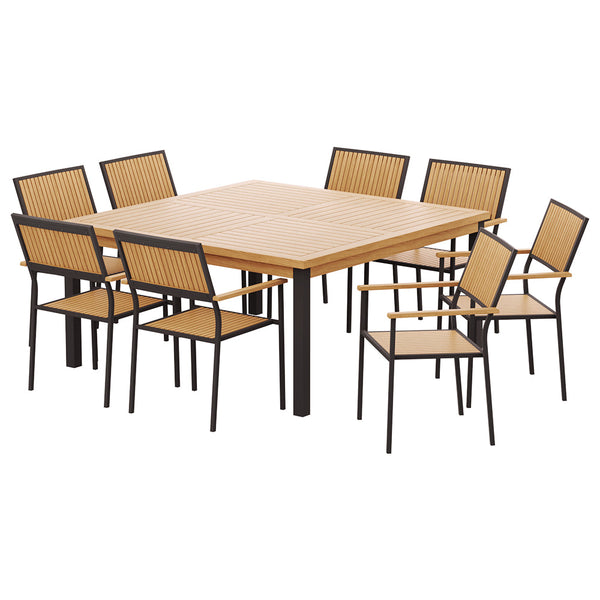 Gardeon 8-seater Outdoor Furniture Dining Chairs Table Patio Garden Acacia Wood Gardeon