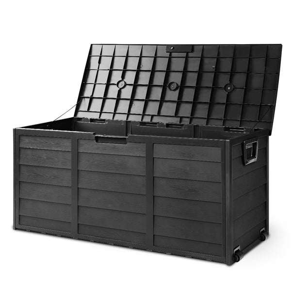 Gardeon 290L Outdoor Storage Box - All Black freeshipping - Awezingly