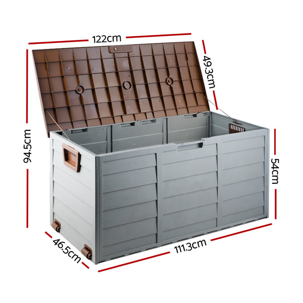 Gardeon 290L Outdoor Storage Box - Brown freeshipping - Awezingly