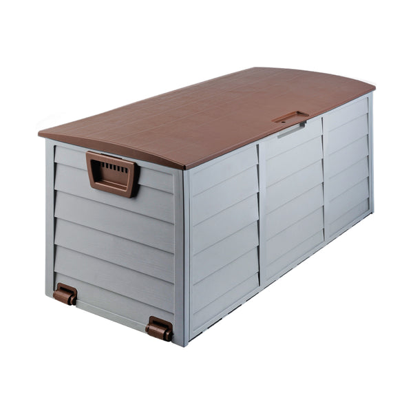 Gardeon 290L Outdoor Storage Box - Brown freeshipping - Awezingly