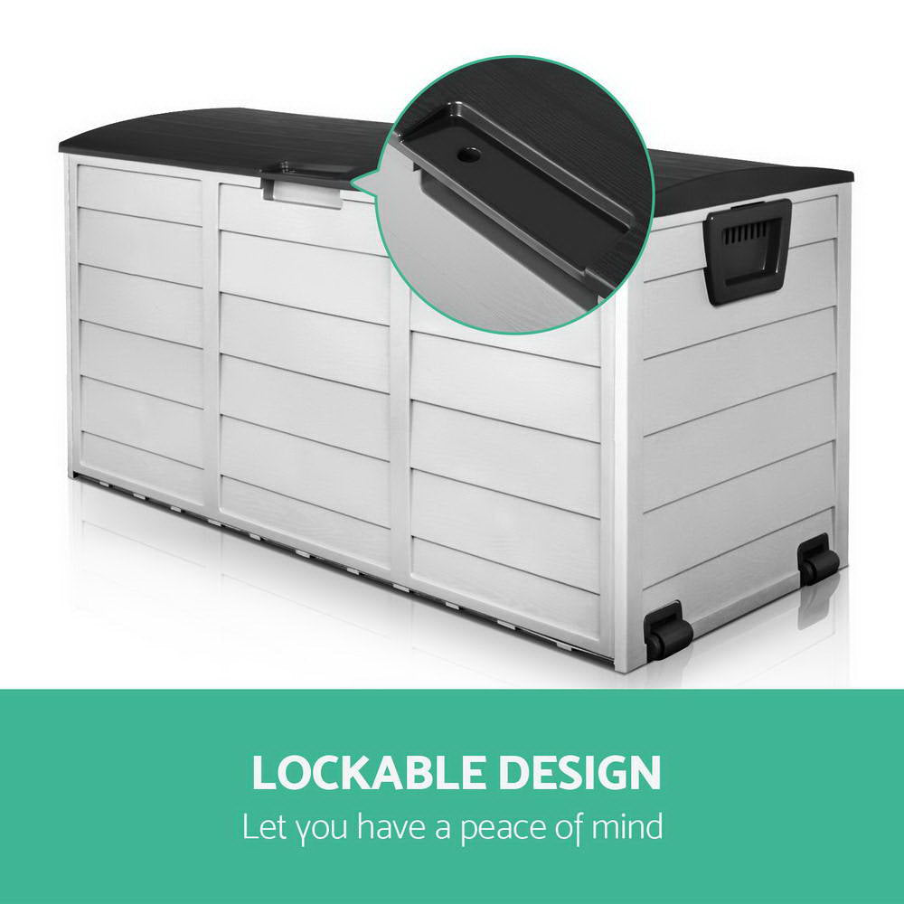 Gardeon 290L Outdoor Storage Box - Black freeshipping - Awezingly