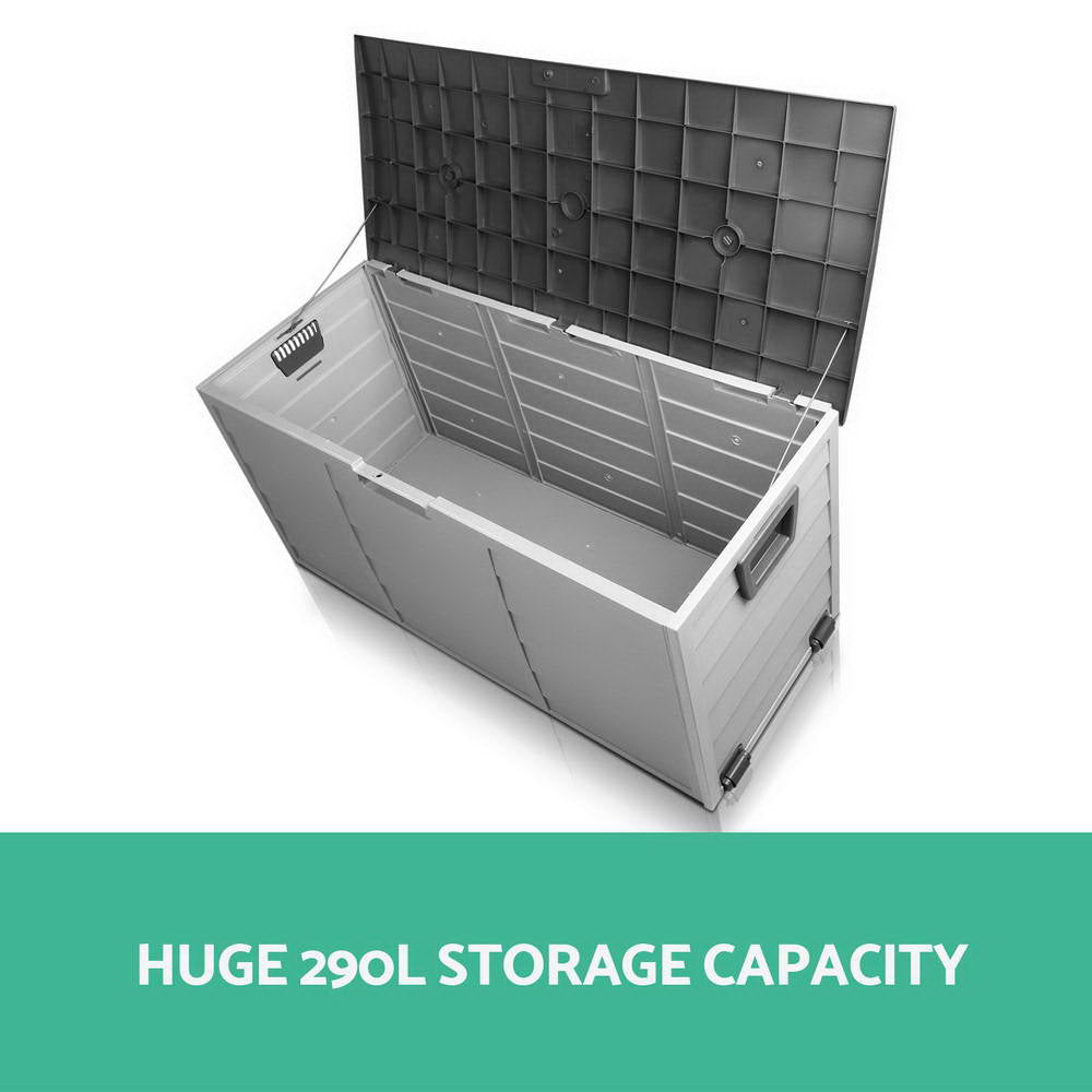 Gardeon 290L Outdoor Storage Box - Black freeshipping - Awezingly