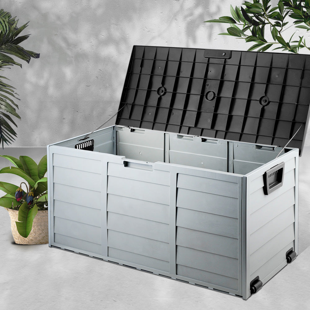 Gardeon 290L Outdoor Storage Box - Black freeshipping - Awezingly
