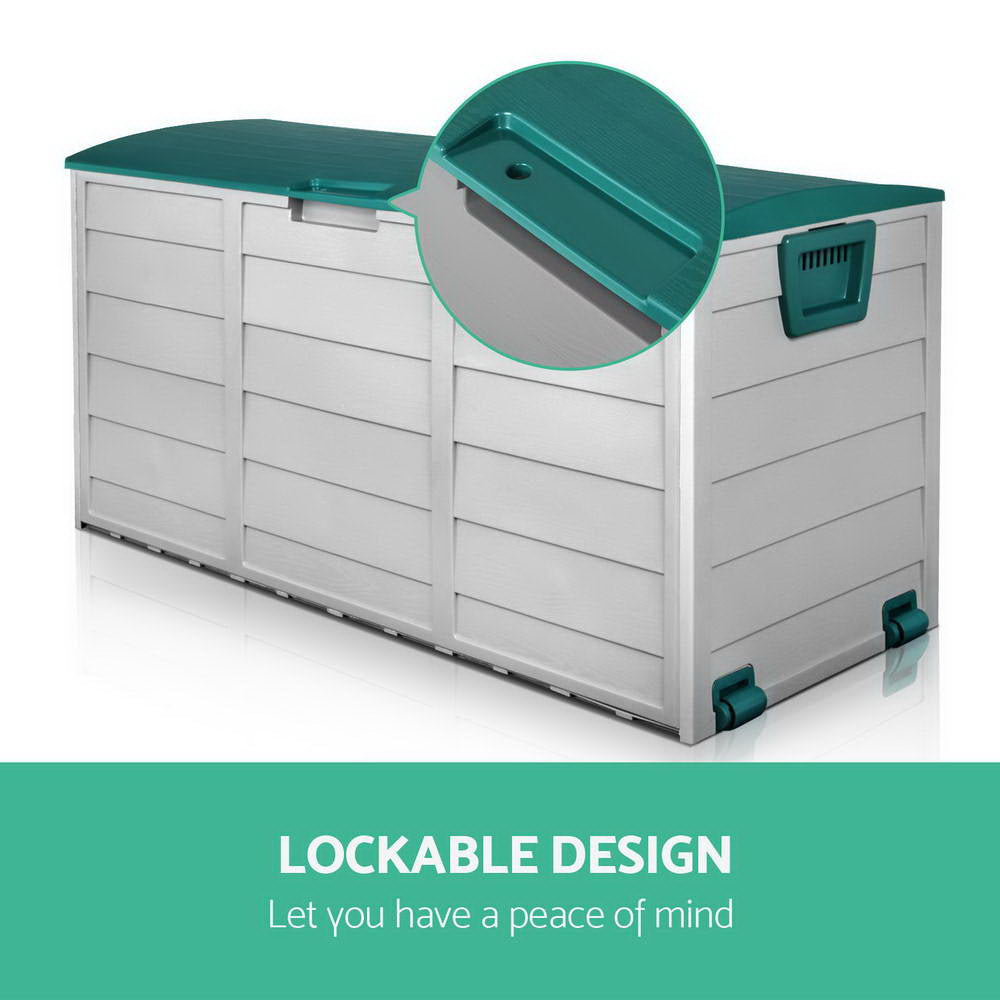 Gardeon 290L Outdoor Storage Box - Green freeshipping - Awezingly