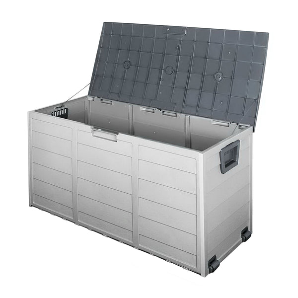 Gardeon 290L Outdoor Storage Box - Grey freeshipping - Awezingly