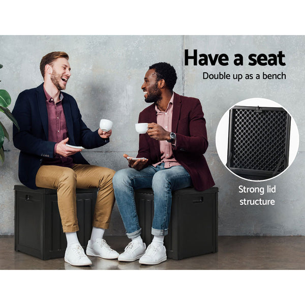 Gardeon 80L Outdoor Storage Box Waterproof Container Indoor Garden Toy Tool Shed freeshipping - Awezingly