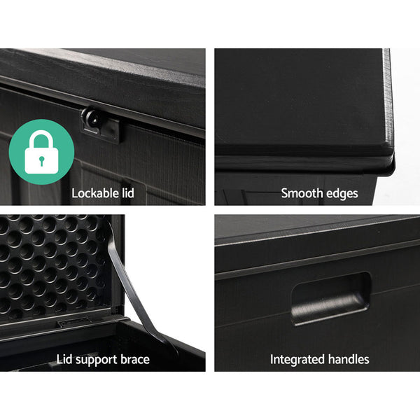 Gardeon 80L Outdoor Storage Box Waterproof Container Indoor Garden Toy Tool Shed freeshipping - Awezingly