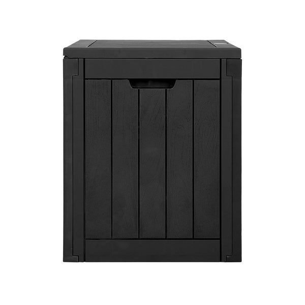 Gardeon Outdoor Storage Box 118L Container Lockable Indoor Garden Toy Tool Shed Black Gardeon