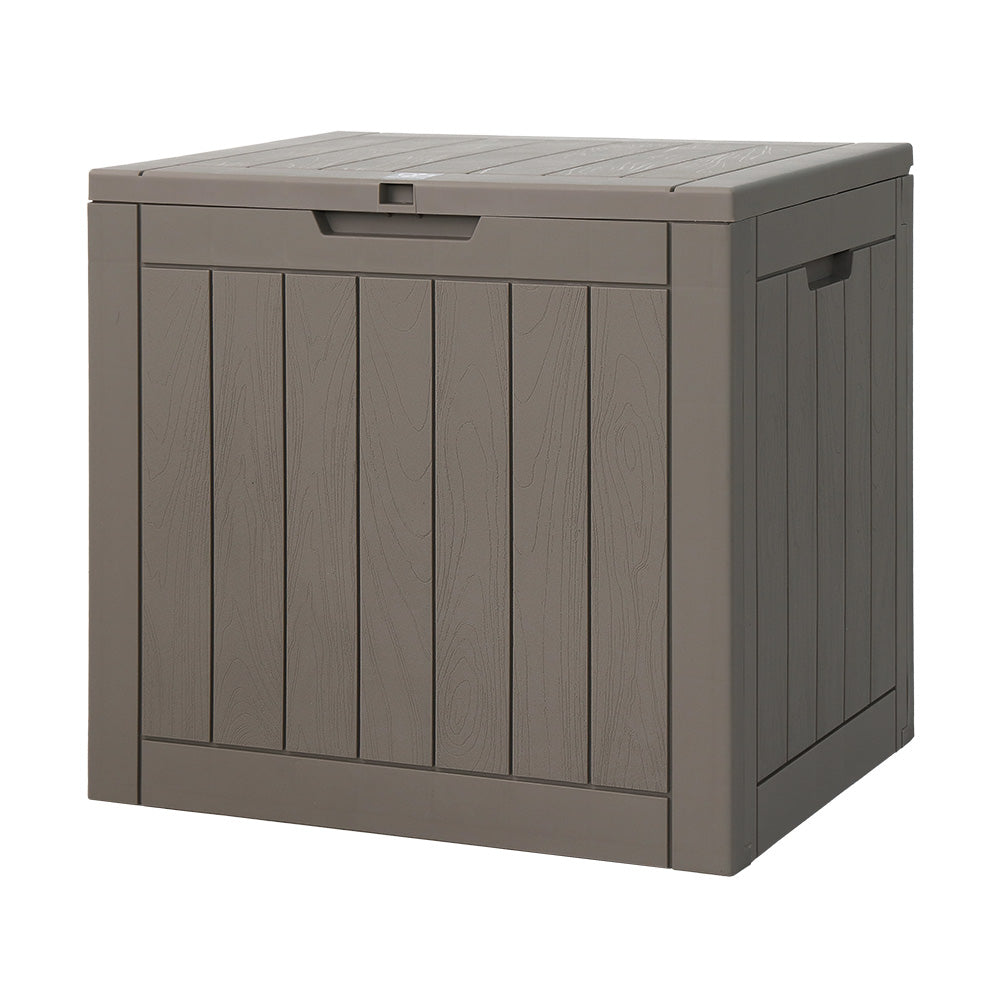 Gardeon Outdoor Storage Box 118L Container Lockable Indoor Garden Toy Tool Shed Grey Gardeon