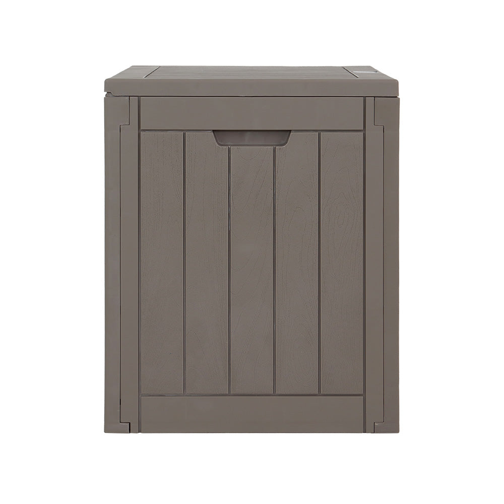 Gardeon Outdoor Storage Box 118L Container Lockable Indoor Garden Toy Tool Shed Grey Gardeon