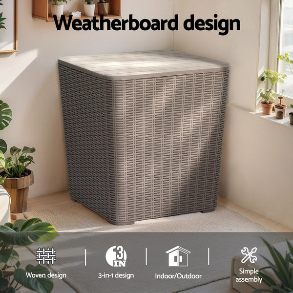 Gardeon Outdoor Storage Box 43L Container Side Table Garden Bench Tool Sheds Gardeon