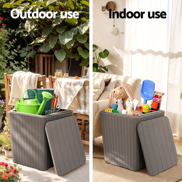 Gardeon Outdoor Storage Box 43L Container Side Table Garden Bench Tool Sheds Gardeon