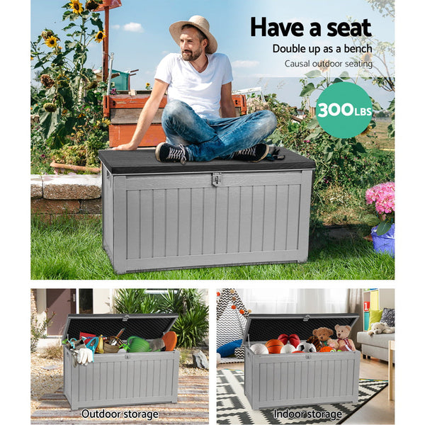 Gardeon Outdoor Storage Box Bench Seat 190L Gardeon
