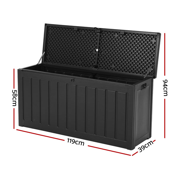 Gardeon 240L Outdoor Storage Box Lockable Bench Seat Garden Deck Toy Tool Sheds freeshipping - Awezingly