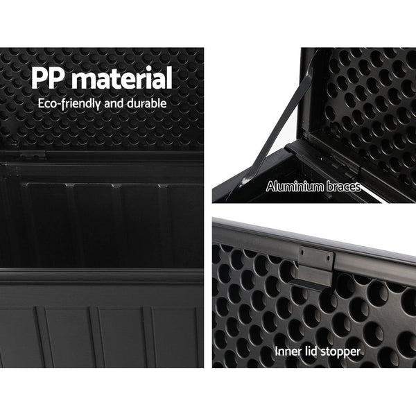 Gardeon 240L Outdoor Storage Box Lockable Bench Seat Garden Deck Toy Tool Sheds freeshipping - Awezingly