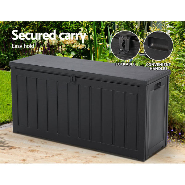 Gardeon 240L Outdoor Storage Box Lockable Bench Seat Garden Deck Toy Tool Sheds freeshipping - Awezingly