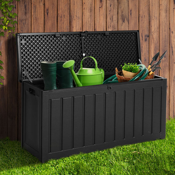Gardeon 240L Outdoor Storage Box Lockable Bench Seat Garden Deck Toy Tool Sheds freeshipping - Awezingly