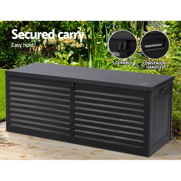Gardeon Outdoor Storage Box 390L Container Lockable Toy Tools Shed Deck Garden freeshipping - Awezingly