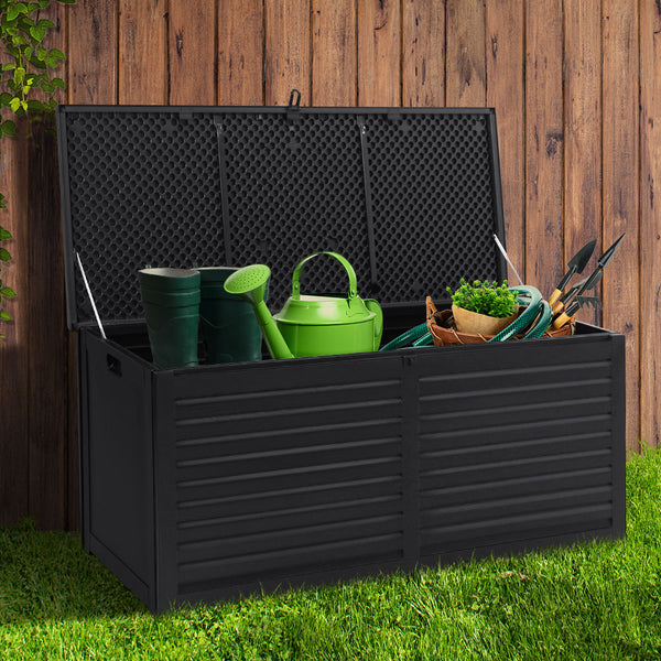 Gardeon Outdoor Storage Box 390L Container Lockable Toy Tools Shed Deck Garden freeshipping - Awezingly
