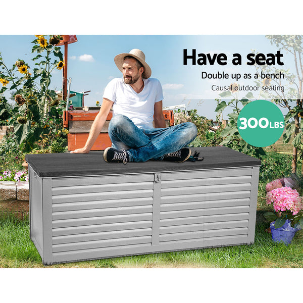 Gardeon Outdoor Storage Box Bench Seat 390L freeshipping - Awezingly