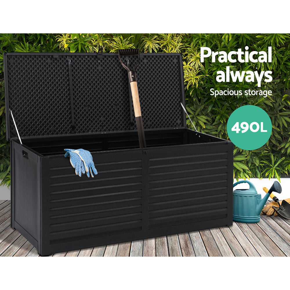 Gardeon Outdoor Storage Box Container Indoor Garden Toy Tool Sheds Chest 490L freeshipping - Awezingly