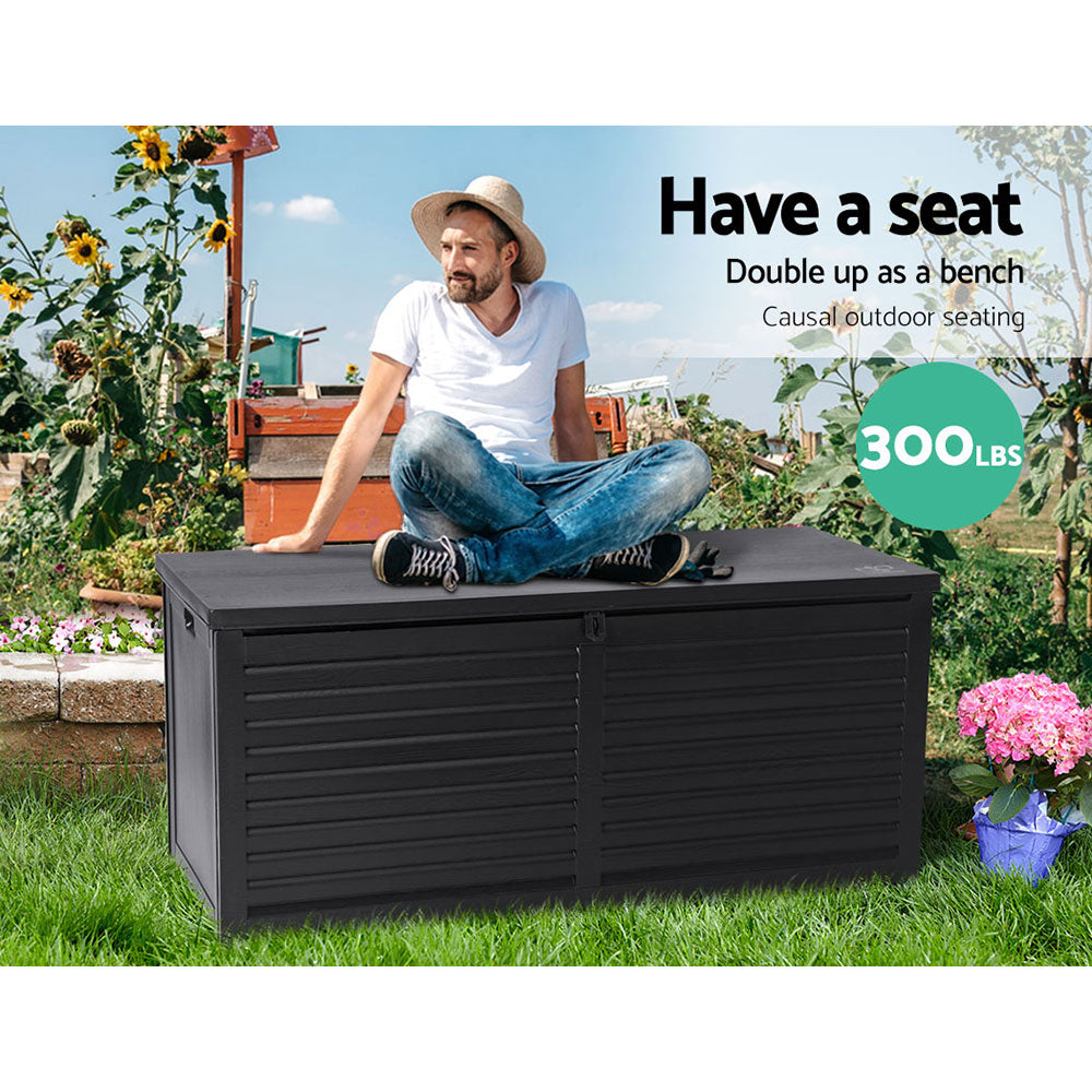 Gardeon Outdoor Storage Box Container Indoor Garden Toy Tool Sheds Chest 490L freeshipping - Awezingly