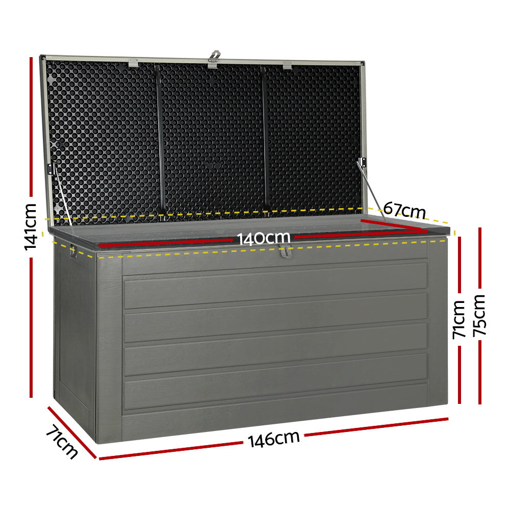 Gardeon Outdoor Storage Box 680L Container Indoor Garden Bench Tool Sheds Chest Gardeon