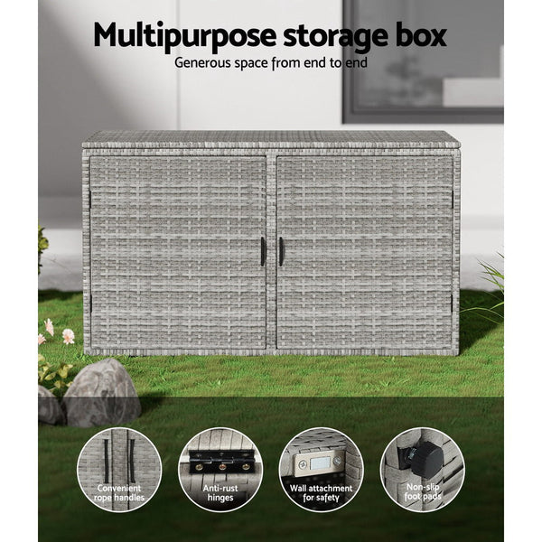 Gardeon Outdoor Storage Cabinet Box Deck Wicker Shelf Chest Garden Shed Tools Gardeon