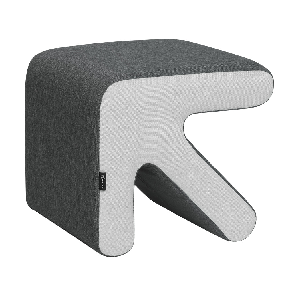 Artiss Ottoman Foot Stool Fabric Foot Rest Footstool Padded Seat Kids Grey Artiss