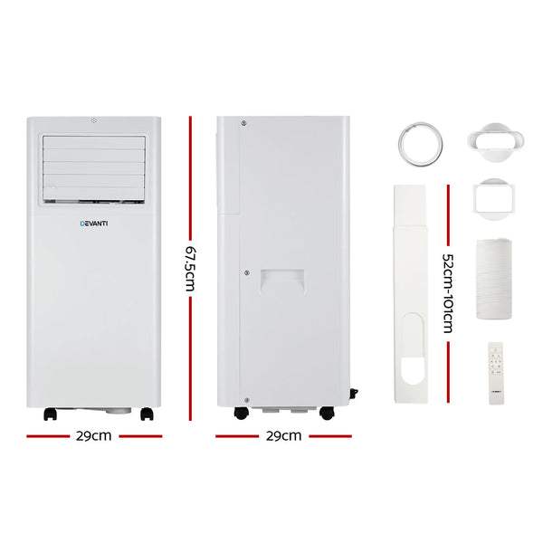Devanti Portable Air Conditioner 7000BTU Cooling Mobile Fan Cooler Dehumidifier Devanti