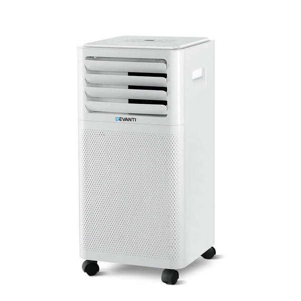Devanti Portable Air Conditioner Cooling Mobile Fan Cooler Dehumidifier White 2000W freeshipping - Awezingly