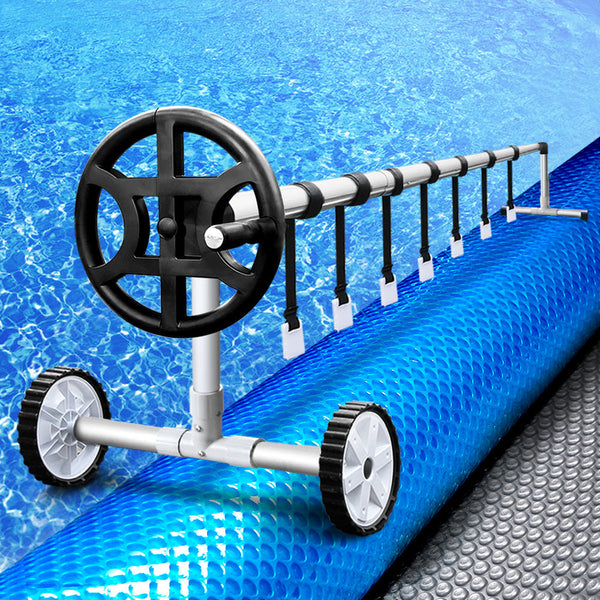 Aquabuddy Solar Swimming Pool Cover Roller Wheel Blanket Adjustable 10X4M Aquabuddy