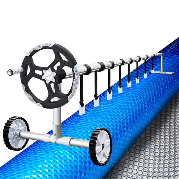 Aquabuddy Solar Swimming Pool Cover Blanket Bubble Roller Adjustable 8 X 4.2M Aquabuddy