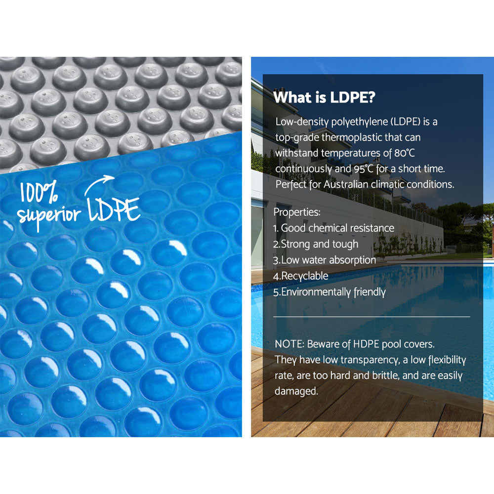 Aquabuddy Solar Swimming Pool Cover Blanket Bubble Roller Adjustable 8 X 4.2M Aquabuddy